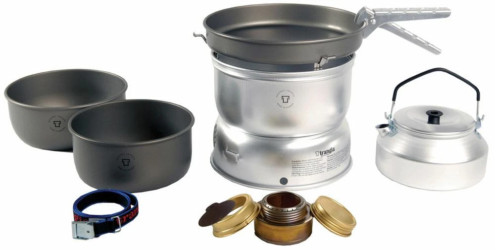 Trangia 25-8 Stove Hard Anodised Pans With Kettle 3 Trangia 25-8 Stove Hard Anodised Pans With Kettle