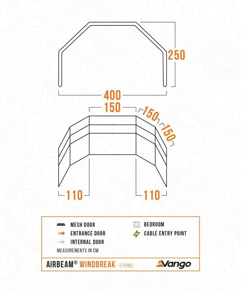 AirBeam Windbreak - 5 Panel - Elements ProShield 4 AirBeam Windbreak - 5 Panel - Elements ProShield - Image 2