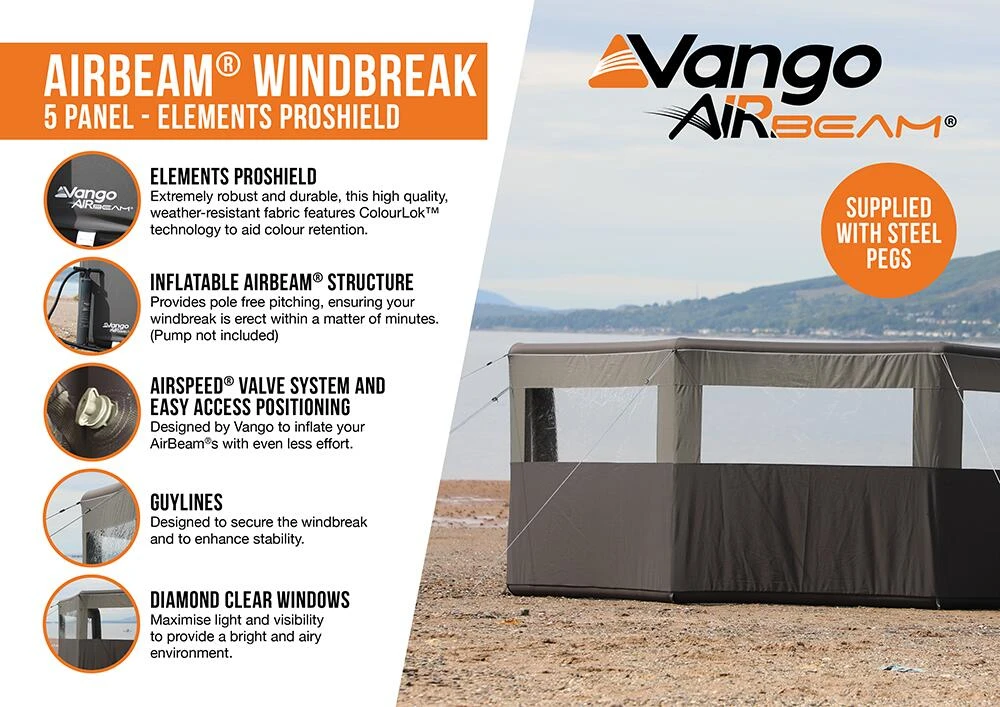 AirBeam Windbreak - 5 Panel - Elements ProShield 6 AirBeam Windbreak - 5 Panel - Elements ProShield - Image 4